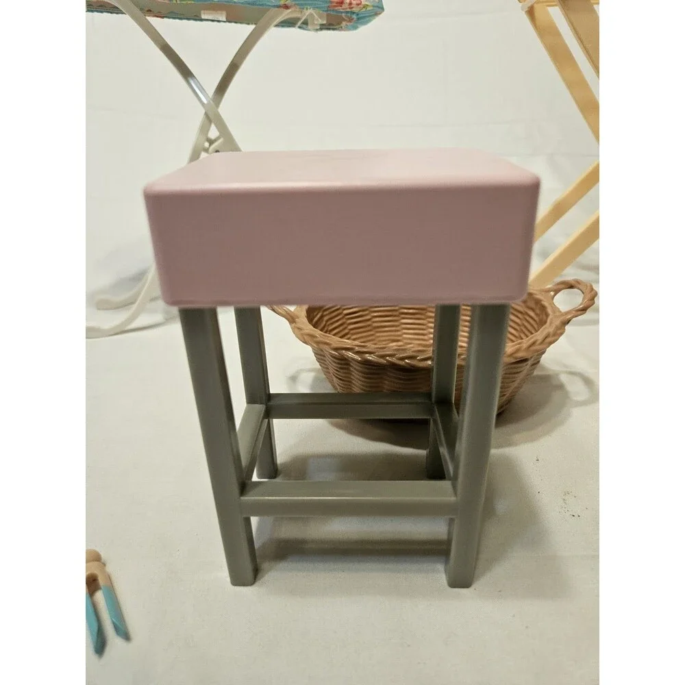 Our Generation Laundry Set Ironing Board & Basket Excellent Cond. For 18